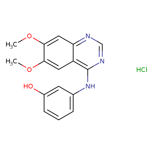 4-(3'-HYDROXYPHENYL)AMINO-6,7-DIMETHOXYQUINAZOLINE, HCL