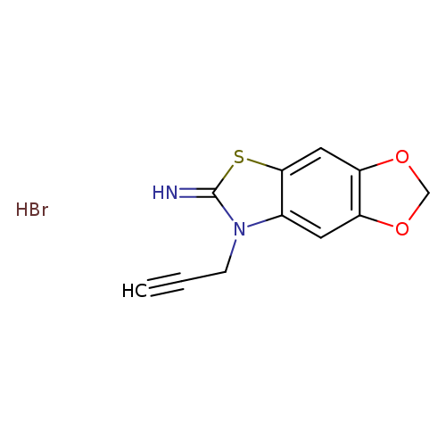 7-(PROP-2-YN-1-YL)-[1,3]DIOXOLO[4',5':4,5]BENZO[1,2-D]THIAZOL-6(7H)-IMINE+