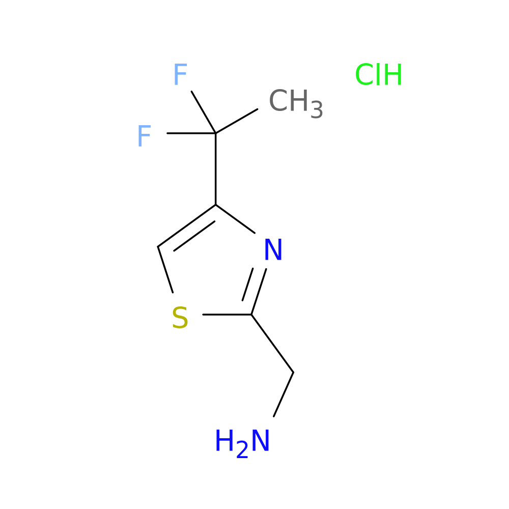 1-[4-(1,1-difluoroethyl)-1,3-thiazol-2-yl]methanamine hydrochloride