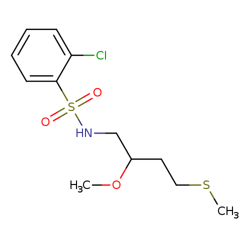 2-chloro-N-[2-methoxy-4-(methylsulfanyl)butyl]benzene-1-sulfonamide