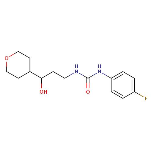 1-(4-fluorophenyl)-3-[3-hydroxy-3-(oxan-4-yl)propyl]urea