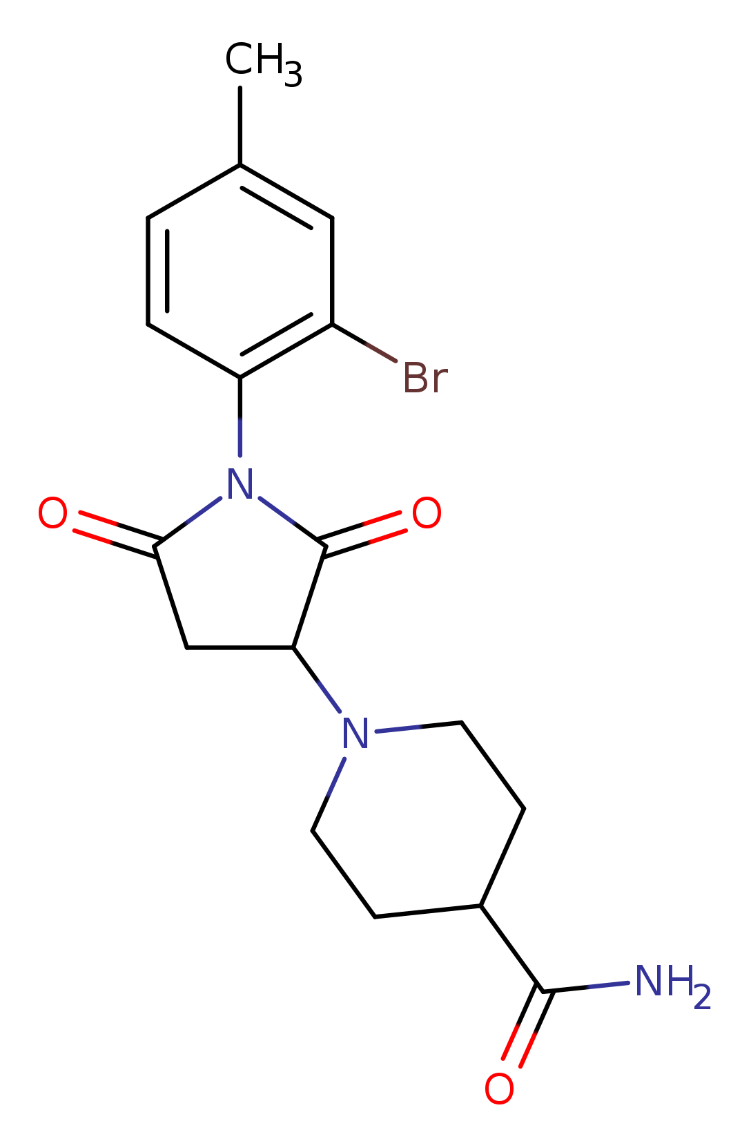 1-[1-(2-bromo-4-methylphenyl)-2,5-dioxopyrrolidin-3-yl]piperidine-4-carboxamide