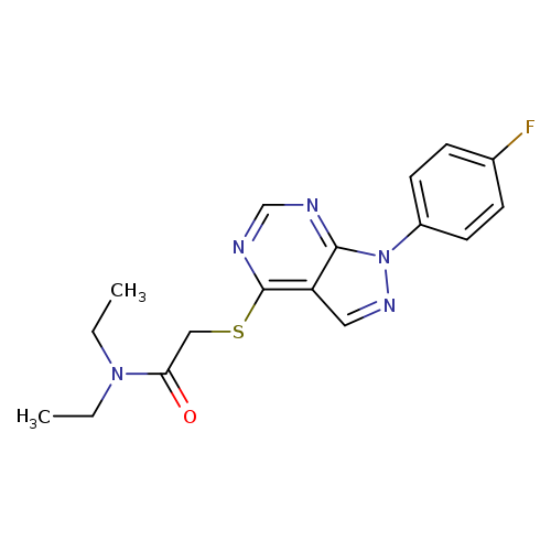 N,N-diethyl-2-{[1-(4-fluorophenyl)-1H-pyrazolo[3,4-d]pyrimidin-4-yl]sulfanyl}acetamide