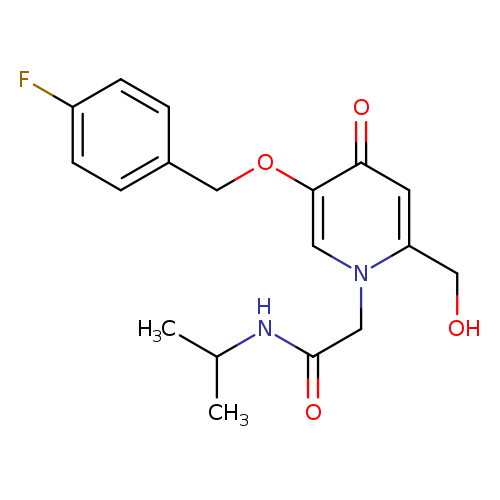 2-{5-[(4-fluorophenyl)methoxy]-2-(hydroxymethyl)-4-oxo-1,4-dihydropyridin-1-yl}-N-(propan-2-yl)acetamide