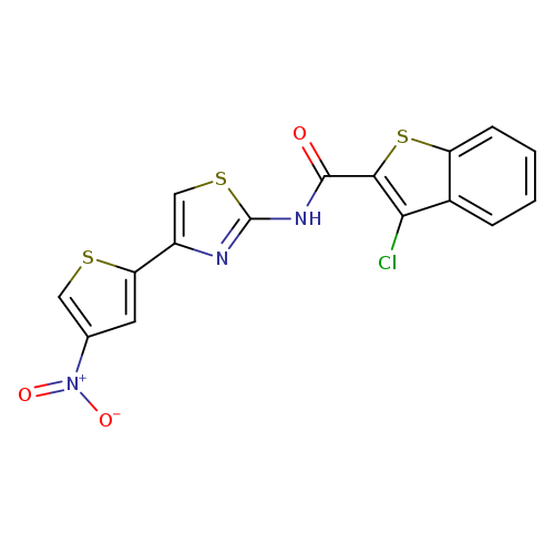 3-chloro-N-[4-(4-nitrothiophen-2-yl)-1,3-thiazol-2-yl]-1-benzothiophene-2-carboxamide