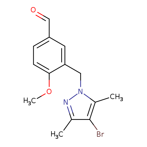 3-[(4-Bromo-3,5-dimethyl-1h-pyrazol-1-yl)methyl]-4-methoxybenzaldehyde