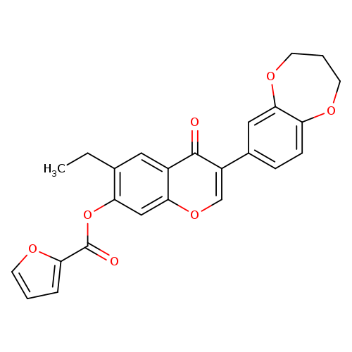 3-(3,4-dihydro-2H-1,5-benzodioxepin-7-yl)-6-ethyl-4-oxo-4H-chromen-7-yl furan-2-carboxylate