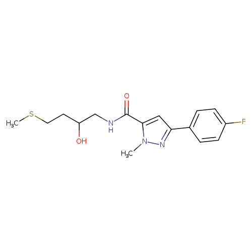 3-(4-fluorophenyl)-N-[2-hydroxy-4-(methylsulfanyl)butyl]-1-methyl-1H-pyrazole-5-carboxamide