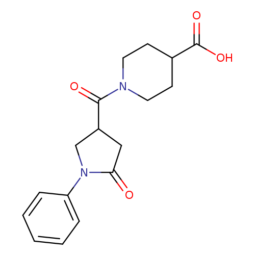 1-[(5-Oxo-1-phenylpyrrolidin-3-yl)carbonyl]piperidine-4-carboxylic acid