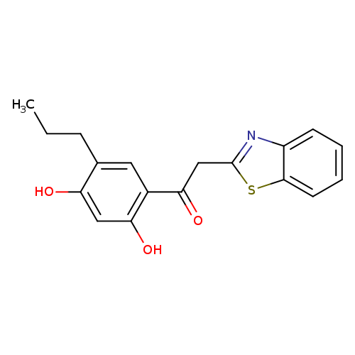 2-(1,3-benzothiazol-2-yl)-1-(2,4-dihydroxy-5-propylphenyl)ethan-1-one