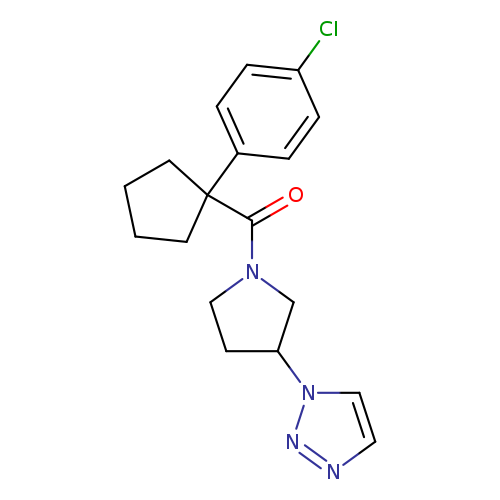 1-{1-[1-(4-chlorophenyl)cyclopentanecarbonyl]pyrrolidin-3-yl}-1H-1,2,3-triazole