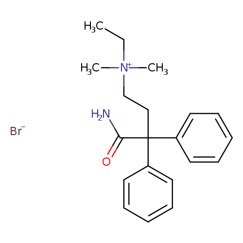 Benzenepropanaminium, γ-(aminocarbonyl)-N-ethyl-N,N-dimethyl-γ-phenyl-, bromide (1:1)