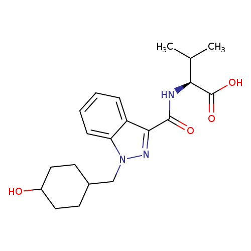 (1-((4-hydroxycyclohexyl)methyl)-1H-indazole-3-carbonyl)-L-valine