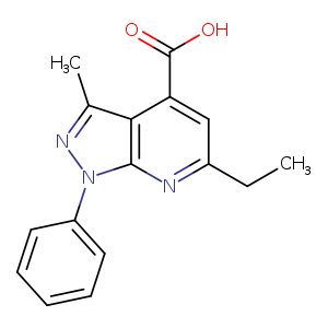 6-ethyl-3-methyl-1-phenyl-1H-pyrazolo[3,4-b]pyridine-4-carboxylic acid