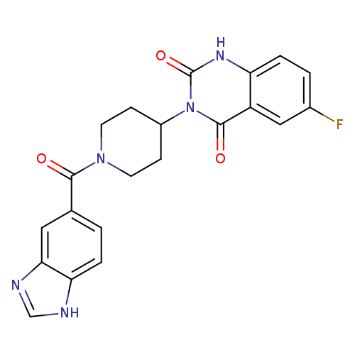 3-[1-(1H-1,3-benzodiazole-5-carbonyl)piperidin-4-yl]-6-fluoro-1,2,3,4-tetrahydroquinazoline-2,4-dione