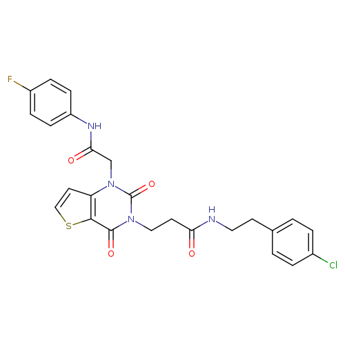 N-[2-(4-chlorophenyl)ethyl]-3-(1-{[(4-fluorophenyl)carbamoyl]methyl}-2,4-dioxo-1H,2H,3H,4H-thieno[3,2-d]pyrimidin-3-yl)propanamide