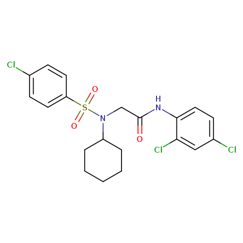 2-[[(4-chlorophenyl)sulfonyl](cyclohexyl)amino]-N-(2,4-dichlorophenyl)acetamide