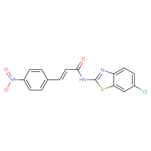(2E)-N-(6-chloro-1,3-benzothiazol-2-yl)-3-(4-nitrophenyl)prop-2-enamide
