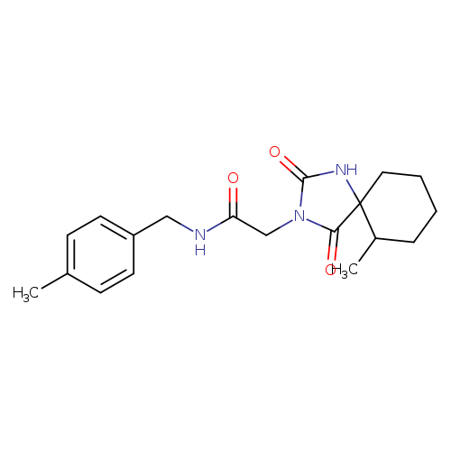 2-{6-methyl-2,4-dioxo-1,3-diazaspiro[4.5]decan-3-yl}-N-[(4-methylphenyl)methyl]acetamide
