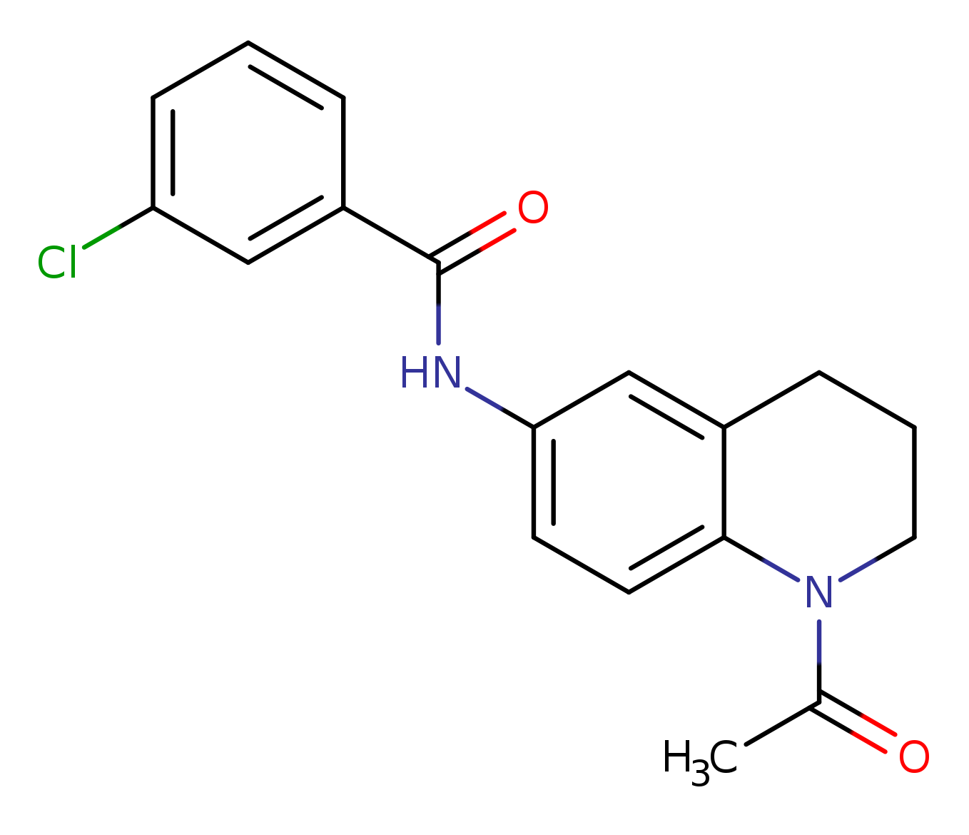 N-(1-acetyl-1,2,3,4-tetrahydroquinolin-6-yl)-3-chlorobenzamide