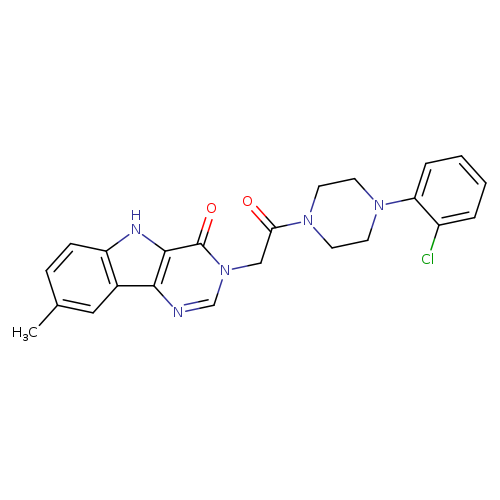 3-{2-[4-(2-chlorophenyl)piperazin-1-yl]-2-oxoethyl}-8-methyl-3H,4H,5H-pyrimido[5,4-b]indol-4-one