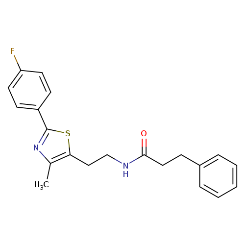N-{2-[2-(4-fluorophenyl)-4-methyl-1,3-thiazol-5-yl]ethyl}-3-phenylpropanamide