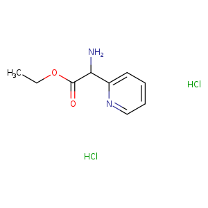 2-Pyridineacetic acid, α-amino-, ethyl ester, hydrochloride (1:2)