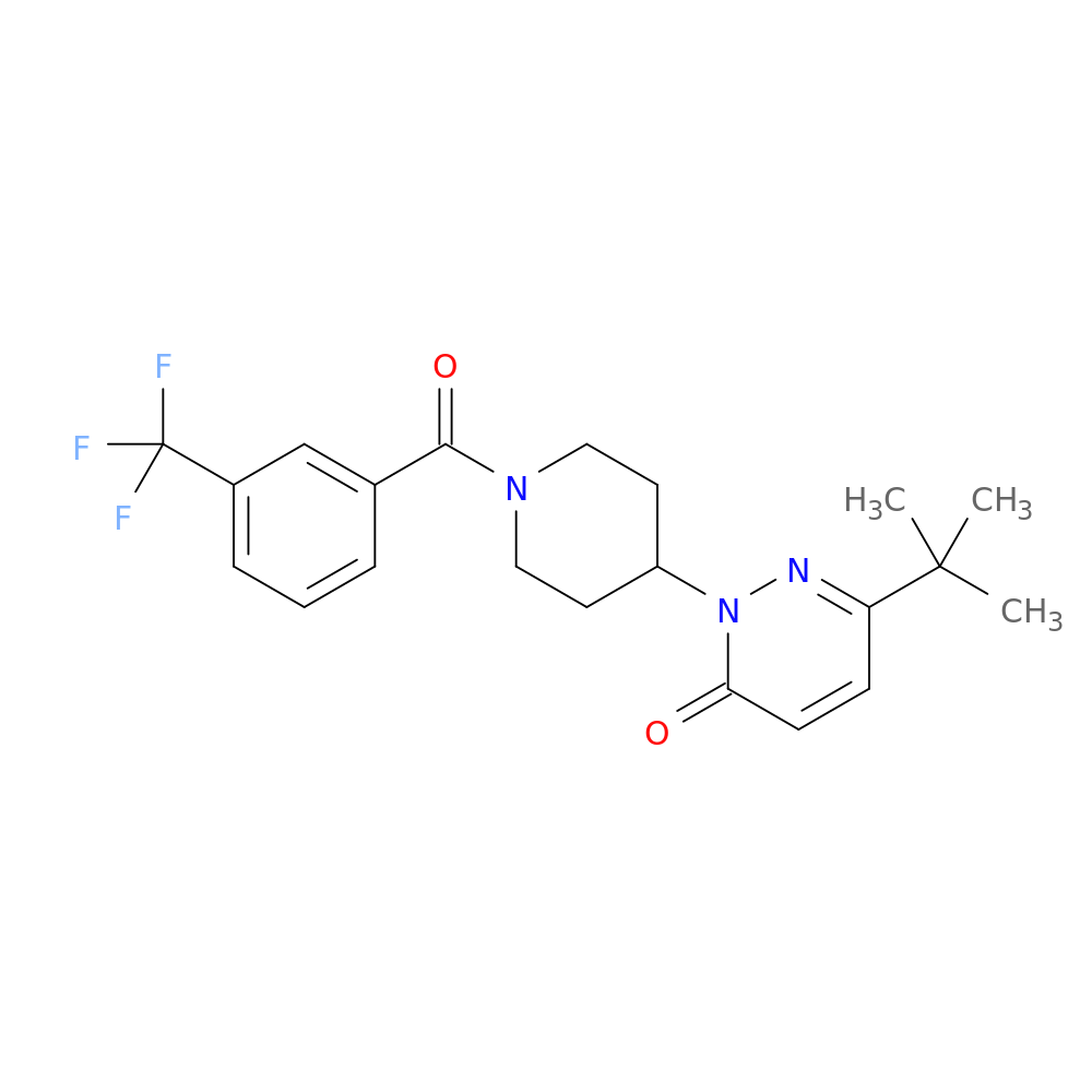 6-tert-butyl-2-{1-[3-(trifluoromethyl)benzoyl]piperidin-4-yl}-2,3-dihydropyridazin-3-one