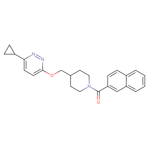 3-cyclopropyl-6-{[1-(naphthalene-2-carbonyl)piperidin-4-yl]methoxy}pyridazine