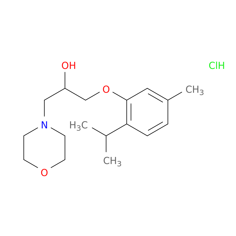 1-[5-methyl-2-(propan-2-yl)phenoxy]-3-(morpholin-4-yl)propan-2-ol hydrochloride