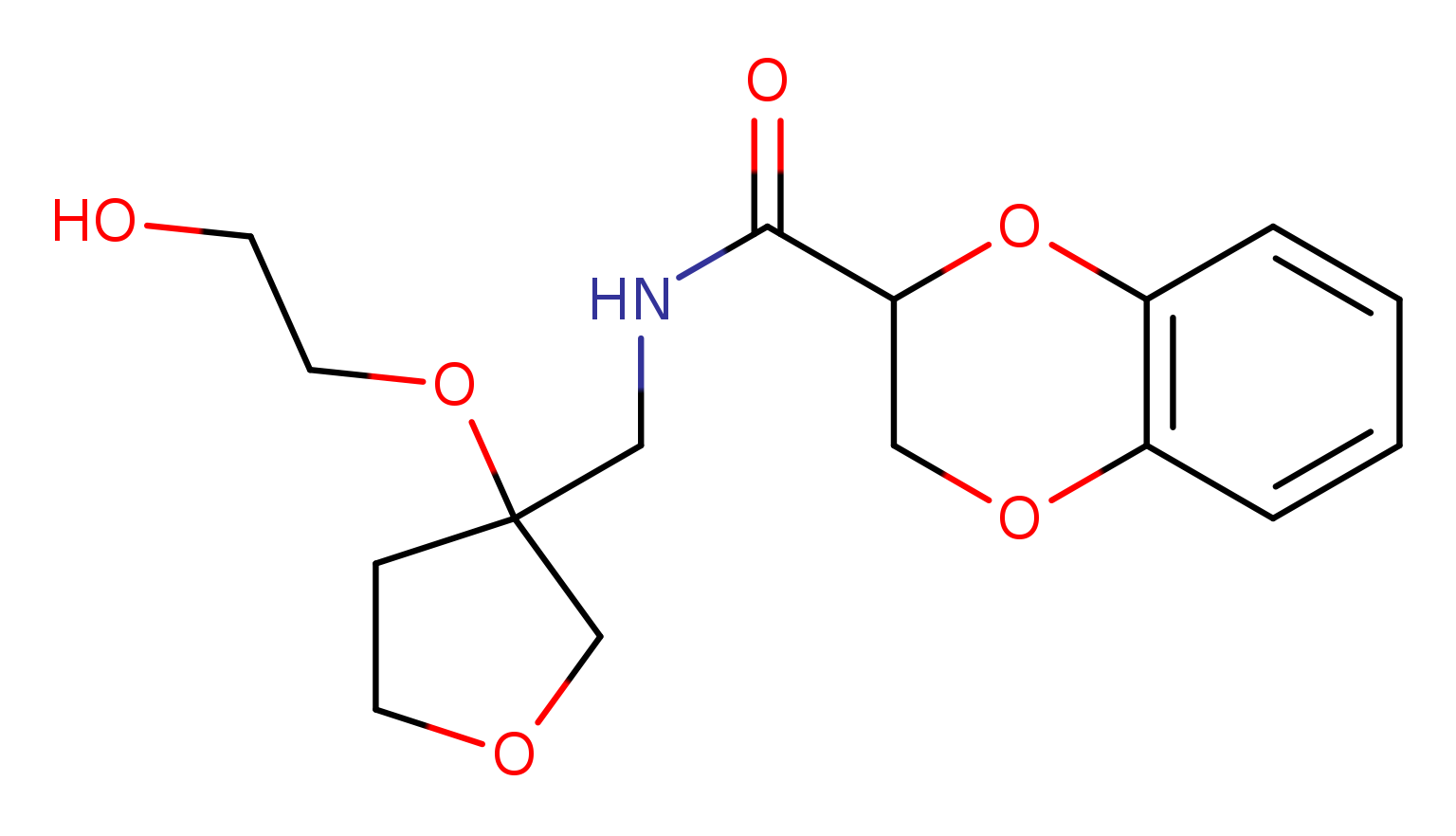 N-{[3-(2-hydroxyethoxy)oxolan-3-yl]methyl}-2,3-dihydro-1,4-benzodioxine-2-carboxamide