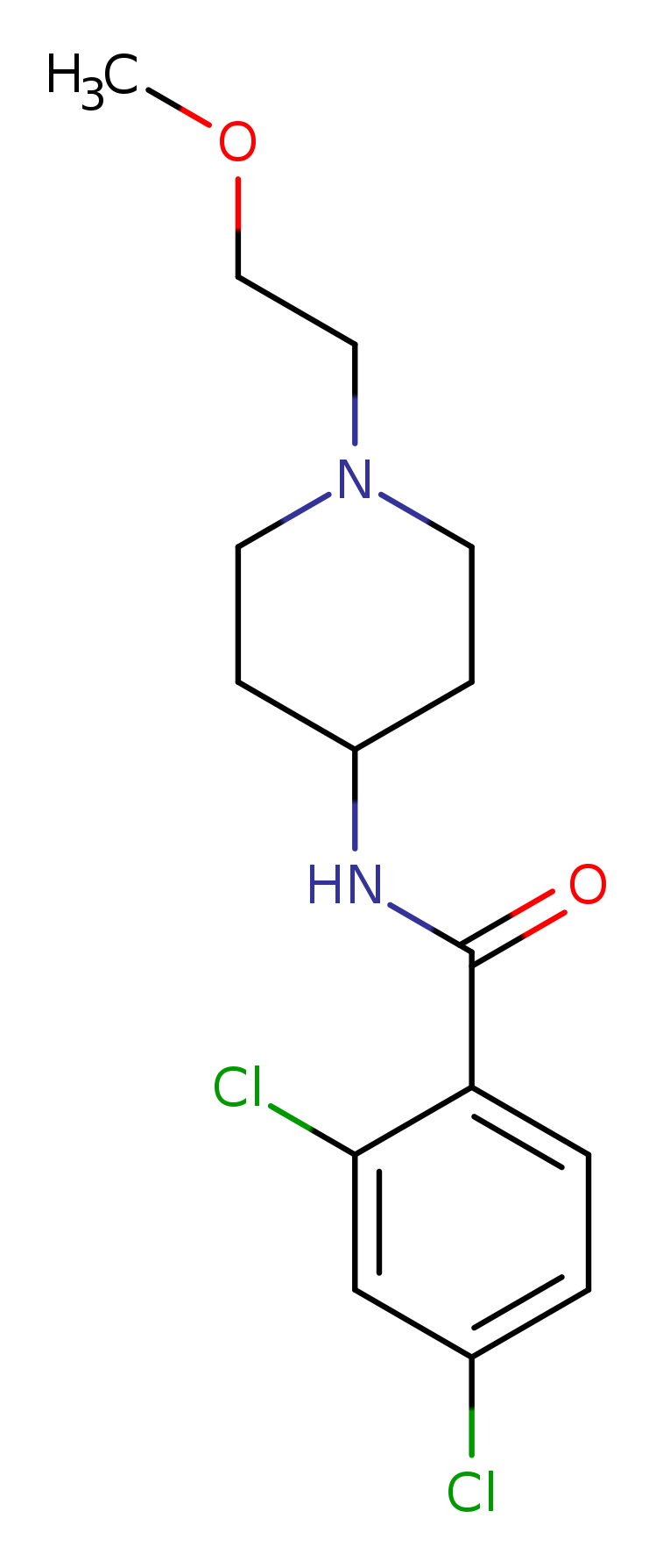 2,4-dichloro-N-[1-(2-methoxyethyl)piperidin-4-yl]benzamide