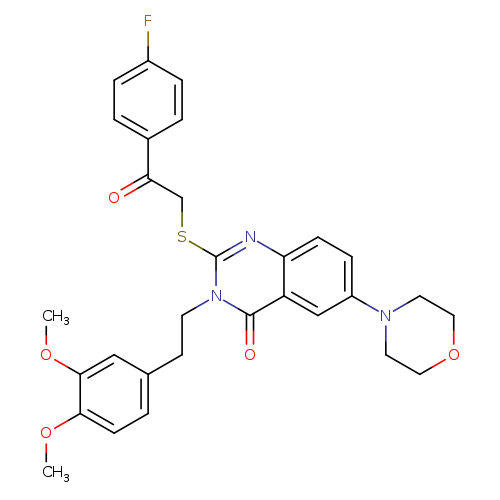 3-[2-(3,4-dimethoxyphenyl)ethyl]-2-{[2-(4-fluorophenyl)-2-oxoethyl]sulfanyl}-6-(morpholin-4-yl)-3,4-dihydroquinazolin-4-one