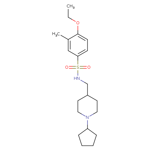 N-[(1-cyclopentylpiperidin-4-yl)methyl]-4-ethoxy-3-methylbenzene-1-sulfonamide