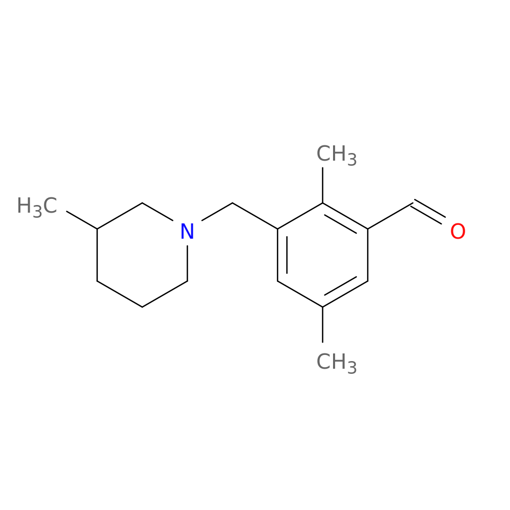 2,5-Dimethyl-3-((3-methylpiperidin-1-yl)methyl)benzaldehyde