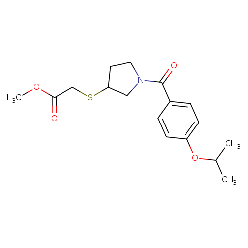 methyl 2-({1-[4-(propan-2-yloxy)benzoyl]pyrrolidin-3-yl}sulfanyl)acetate
