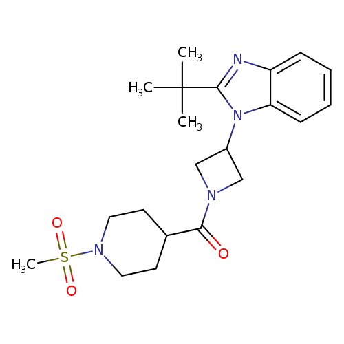2-tert-butyl-1-[1-(1-methanesulfonylpiperidine-4-carbonyl)azetidin-3-yl]-1H-1,3-benzodiazole