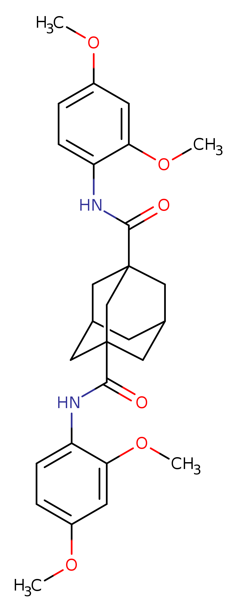N1,N3-bis(2,4-dimethoxyphenyl)adamantane-1,3-dicarboxamide
