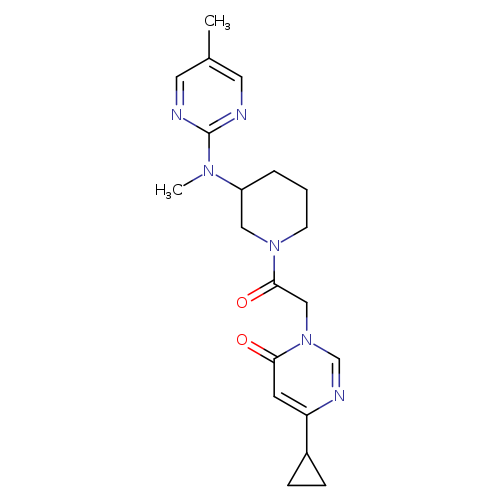 6-cyclopropyl-3-(2-{3-[methyl(5-methylpyrimidin-2-yl)amino]piperidin-1-yl}-2-oxoethyl)-3,4-dihydropyrimidin-4-one