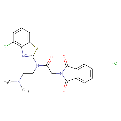 N-(4-chloro-1,3-benzothiazol-2-yl)-N-[2-(dimethylamino)ethyl]-2-(1,3-dioxo-2,3-dihydro-1H-isoindol-2-yl)acetamide hydrochloride