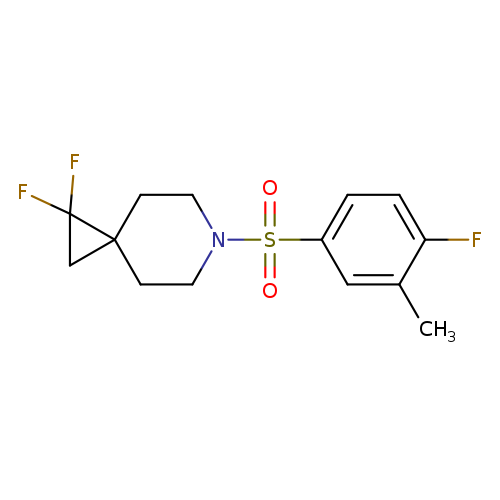 1,1-difluoro-6-(4-fluoro-3-methylbenzenesulfonyl)-6-azaspiro[2.5]octane