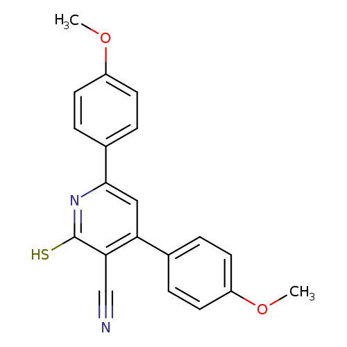 2-mercapto-4,6-bis(4-methoxyphenyl)nicotinonitrile