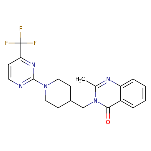 2-methyl-3-({1-[4-(trifluoromethyl)pyrimidin-2-yl]piperidin-4-yl}methyl)-3,4-dihydroquinazolin-4-one