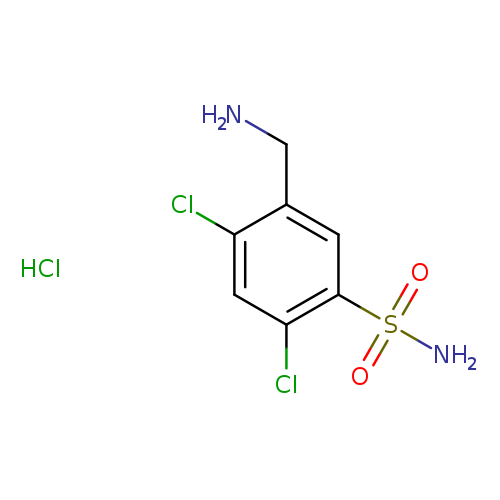 5-(aminomethyl)-2,4-dichlorobenzene-1-sulfonamide hydrochloride