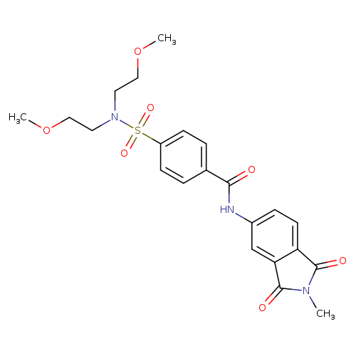 4-[bis(2-methoxyethyl)sulfamoyl]-N-(2-methyl-1,3-dioxo-2,3-dihydro-1H-isoindol-5-yl)benzamide