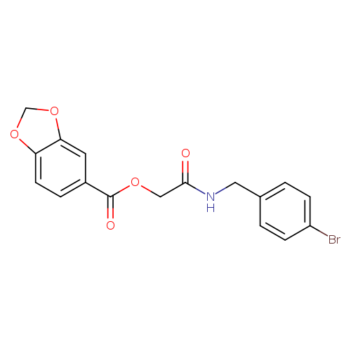 {[(4-bromophenyl)methyl]carbamoyl}methyl 2H-1,3-benzodioxole-5-carboxylate