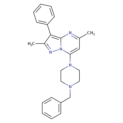 1-benzyl-4-{2,5-dimethyl-3-phenylpyrazolo[1,5-a]pyrimidin-7-yl}piperazine