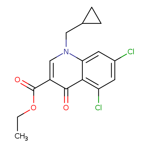 ethyl 5,7-dichloro-1-(cyclopropylmethyl)-4-oxo-1,4-dihydroquinoline-3-carboxylate