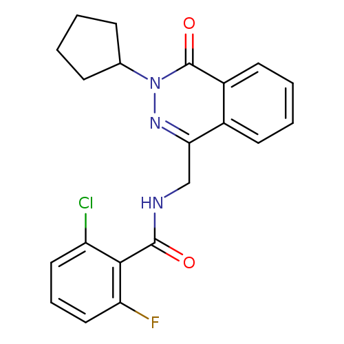 2-chloro-N-[(3-cyclopentyl-4-oxo-3,4-dihydrophthalazin-1-yl)methyl]-6-fluorobenzamide