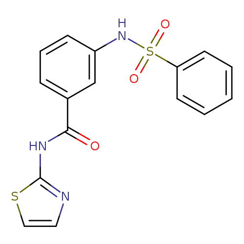 3-benzenesulfonamido-N-(1,3-thiazol-2-yl)benzamide